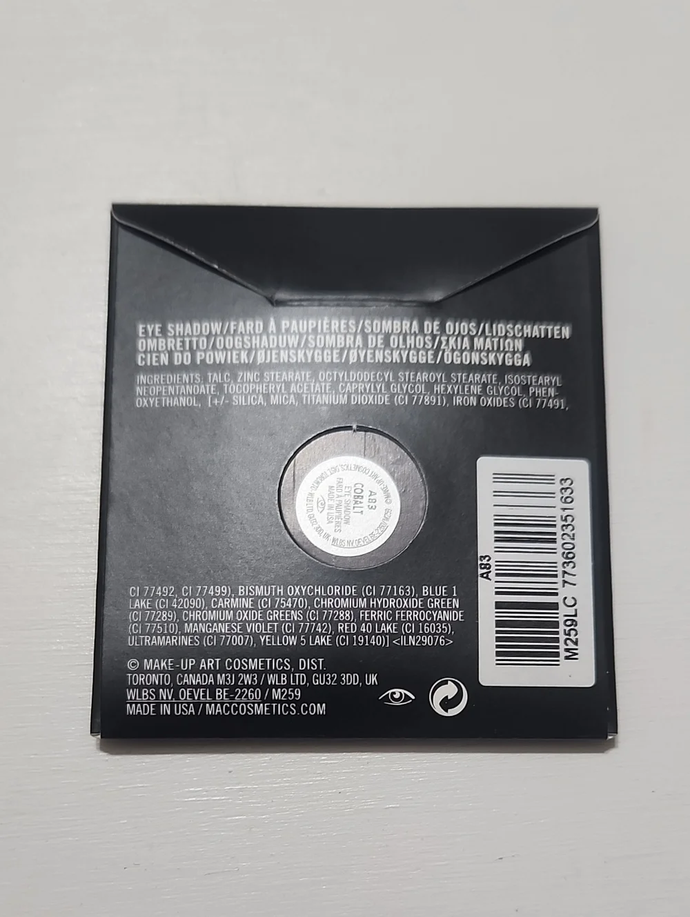 MAC Cobalt Satin Eye Shadow